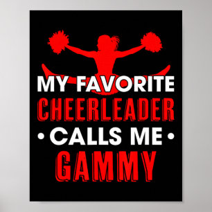 Affiche Ma pom-pom girl préférée m'appelle Mamie Cheerlead