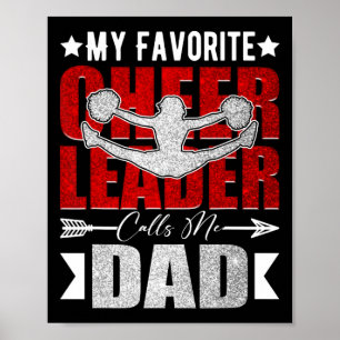 Affiche Ma pom-pom girl préférée m'appelle Papa Cheer Papa
