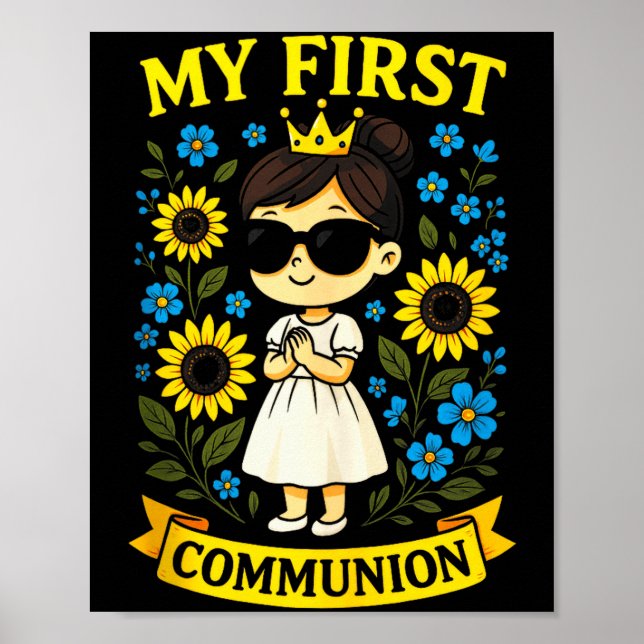 Affiche Ma Première Communion - T-shirt à manches courtes  (Devant)