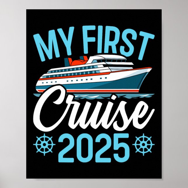 Affiche Ma première croisière 2025 drôle vacances croisièr (Devant)