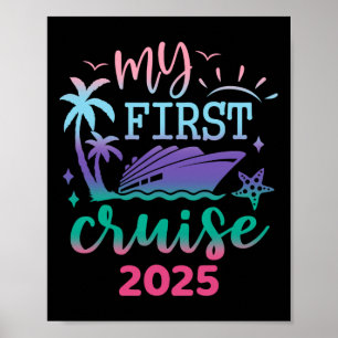 Affiche Ma première croisière 2025 Famille Voyage de batea