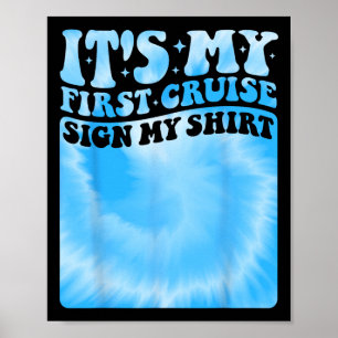 Affiche Ma première croisière 2025 Signe sur mon t-shirt E