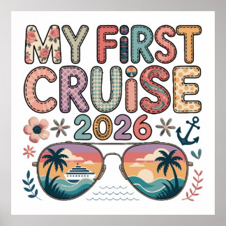 Affiche ma première croisière 2026, cadeau de croisière, v