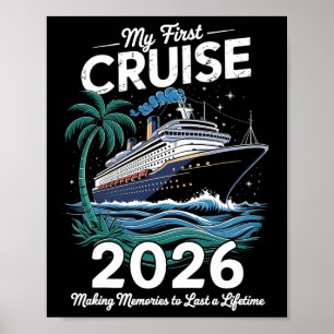 Affiche Ma première croisière 2026 Voyage de vacances en f