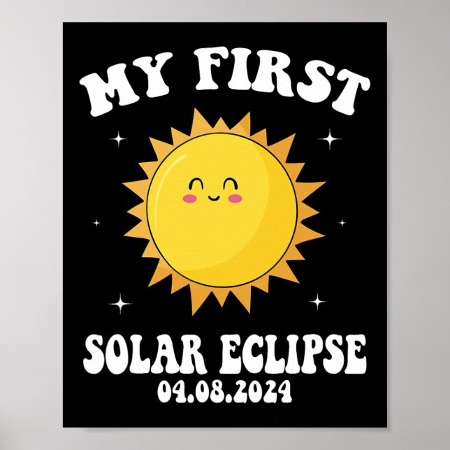 Affiche Ma Première Éclipse Solaire Totale 8 Avril Pour En (Devant)