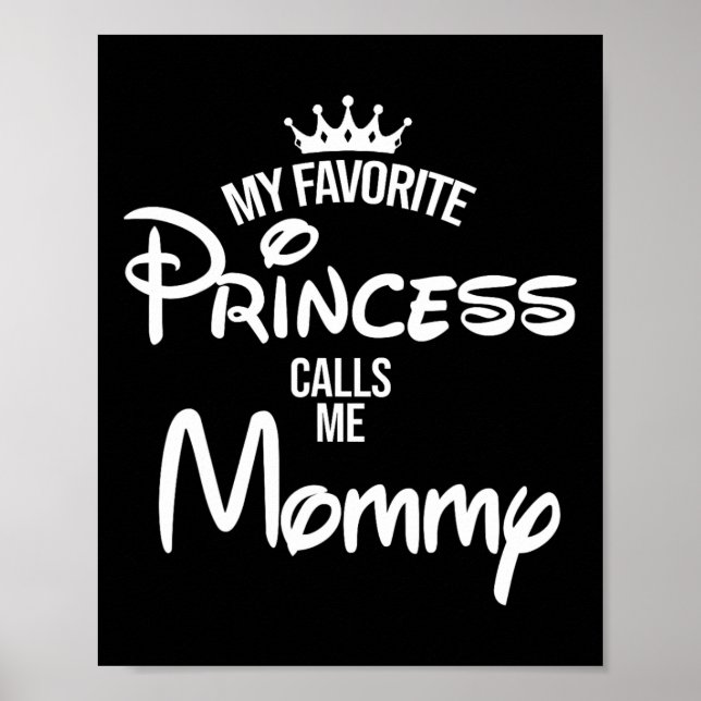 Affiche Ma princesse préférée m'appelle maman fille Pères  (Devant)