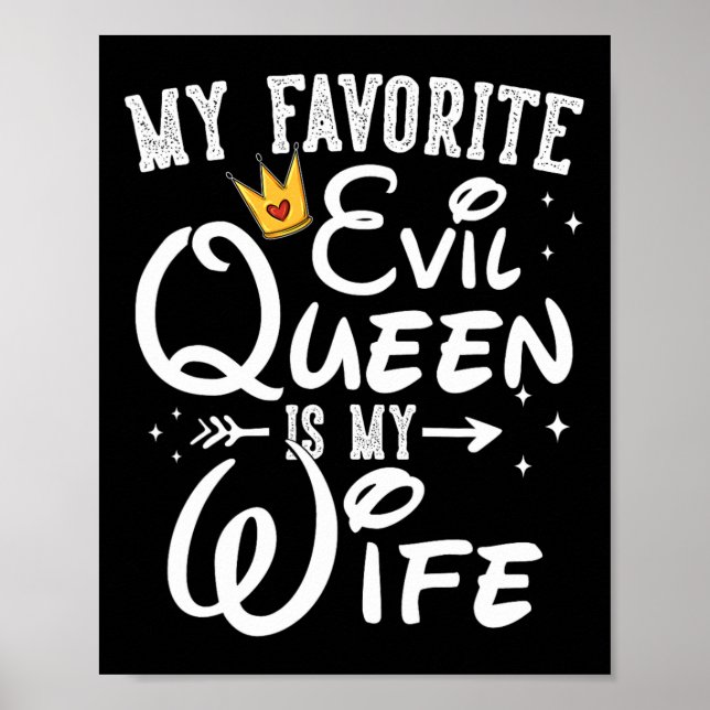 Affiche Ma Reine Du Mal Préférée Est Mes Cadeaux D'Hallowe (Devant)