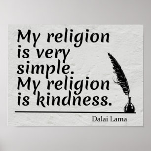Affiche Ma Religion Est Simple. Ma religion est gentille