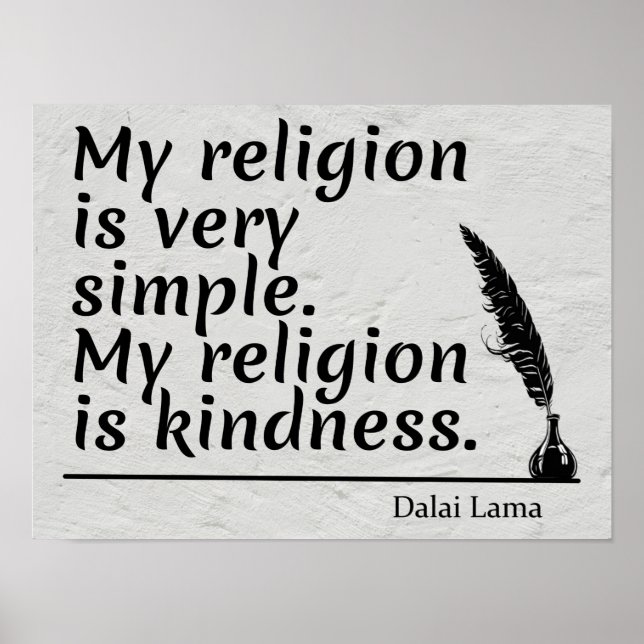 Affiche Ma Religion Est Simple. Ma religion est gentille (Devant)