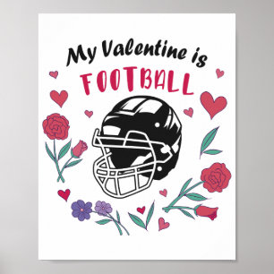 Affiche Ma Saint Valentin est Carte de visite de football