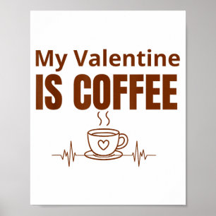 Affiche Ma Saint-Valentin est un design mignon pour l'amou