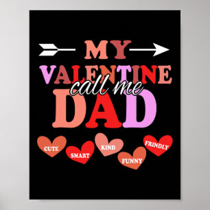 Affiche Ma Saint-Valentin m'appelle Papa Fête des Pères Pa