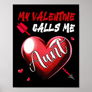 Affiche Ma Saint-Valentin m'appelle Tante Fête de la Saint