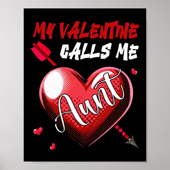 Affiche Ma Saint-Valentin m'appelle Tante Fête de la Saint (Devant)