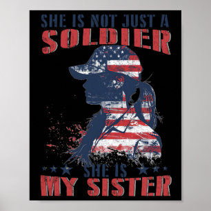 Affiche Ma sœur est un soldat militaire 4 juillet patrioti