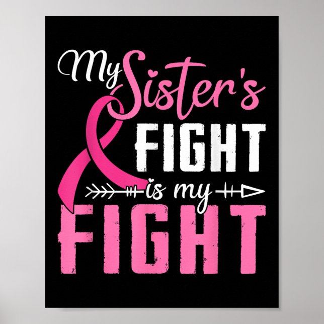 Affiche Ma Soeurs Lutte Est Mon Combat Cancer Du Sein (Devant)