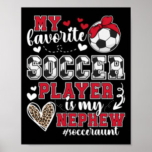 Affiche Ma tante de foot de mon neveu Tante de footballeur