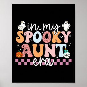 Affiche Ma tante Éffrayante Era Halloween Rétro Super Tant