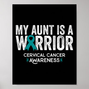 Affiche Ma Tante Est Un Guerrier Conscience Du Cancer Du C