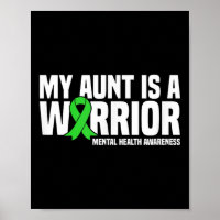 Ma Tante Est Une Guerrière Vert Ruban Santé Mental