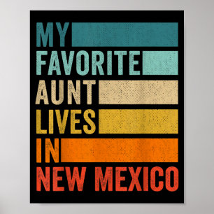 Affiche Ma tante préférée vit au Nouveau-Mexique Vintage