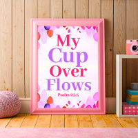 Ma tasse déborde Boho Christian Ado Girl Wall Art