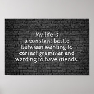 Affiche Ma vie est une blague de bataille constante