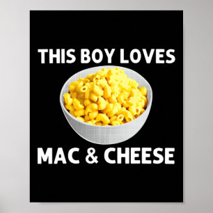 Affiche Mac and Cheese Cool Pour Garçons Nourriture Macaro
