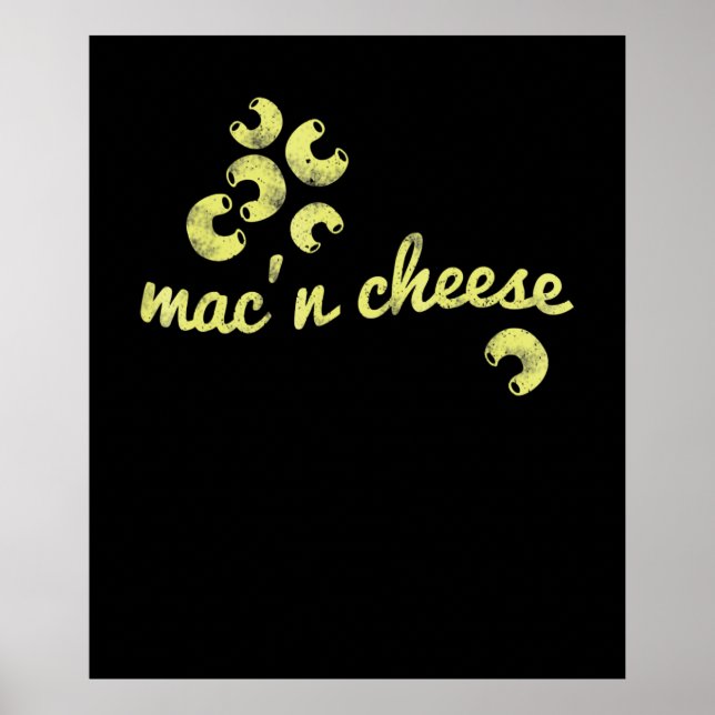 Affiche Mac n fromage | plaisir chef humour cadeau (Devant)