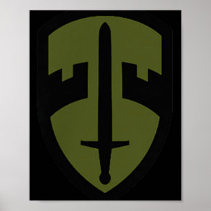 Affiche Mac-v Army Small Unit Patch Full Color Vietnam Vet