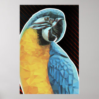 Affiche Macao bleu et jaune basse