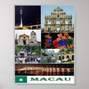Affiche Macao - Macao - Mosaïque -