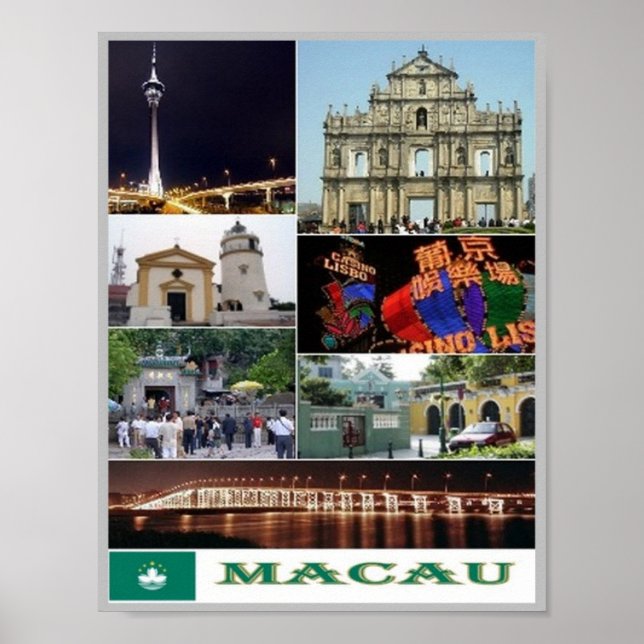 Affiche Macao - Macao - Mosaïque - (Devant)