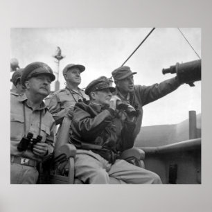 Affiche MacArthur Observe Inchon