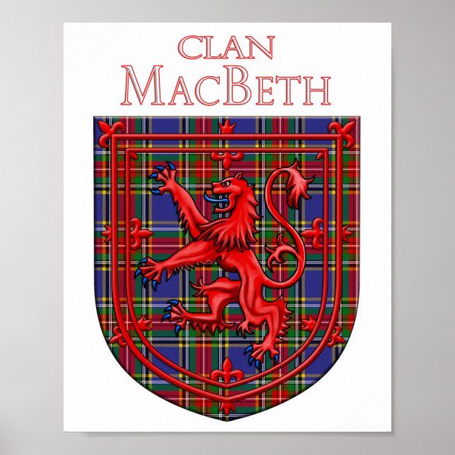 Affiche MacBeth Tartan Scottish Plaid Lion Rampant (Devant)