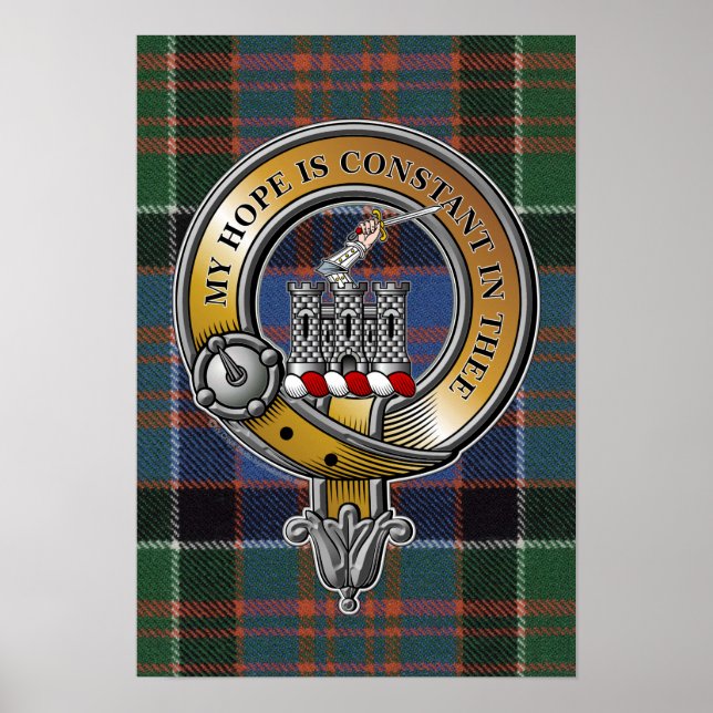 Affiche MacDonald Clanranald Tartan & Badge (Devant)