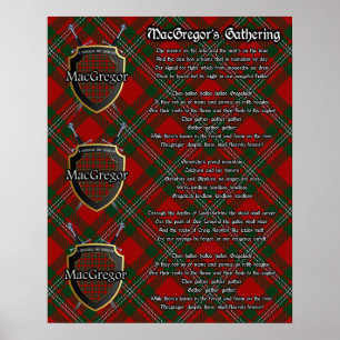 Affiche MacGregor's Gathering Clan Tartan Print