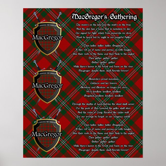 Affiche MacGregor's Gathering Clan Tartan Print (Devant)