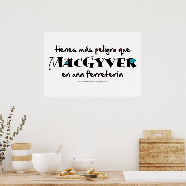 Affiche MacGyver en una ferretería (Cuisine)