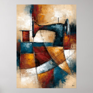 Affiche Machine à coudre Mishin Art abstrait pour salle de