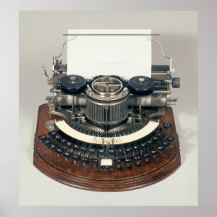 Affiche Machine à écrire Hammond, avec clavier idéal