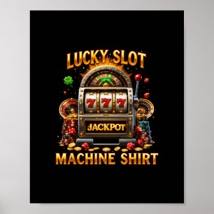Affiche Machine à sous chanceuse amateurs de jeux de casin