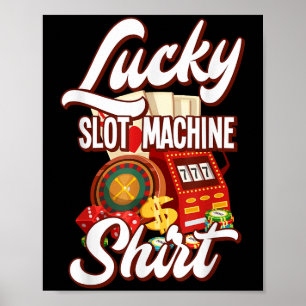 Affiche Machine à sous chanceuse Casino Las Vegas Jeux de