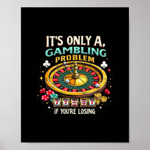 Affiche Machine à sous chanceuse de casino Las Vegas pour 