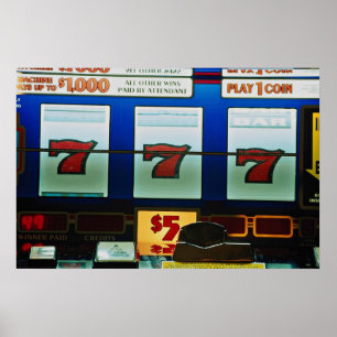 Affiche Machine à sous dans un casino