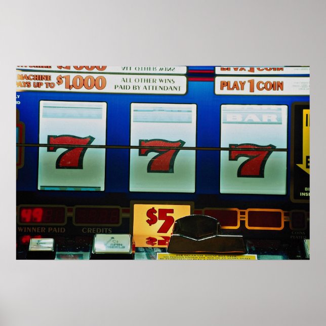 Affiche Machine à sous dans un casino (Devant)