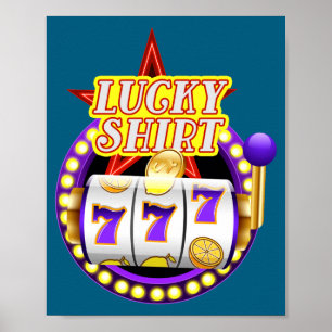 Affiche Machine à sous de casino drôle Jackt Lucky