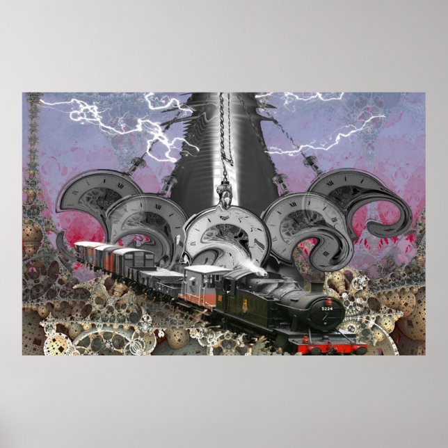 Affiche Machine à temps Steampunk (Devant)