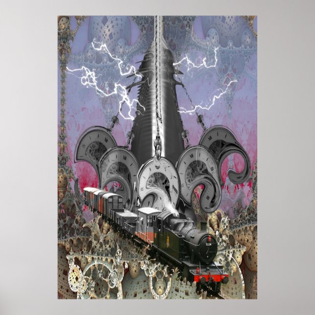 Affiche Machine à temps Steampunk (Devant)