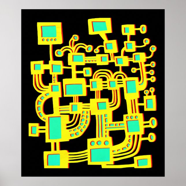 Affiche Machine Alien - Couleur (Devant)